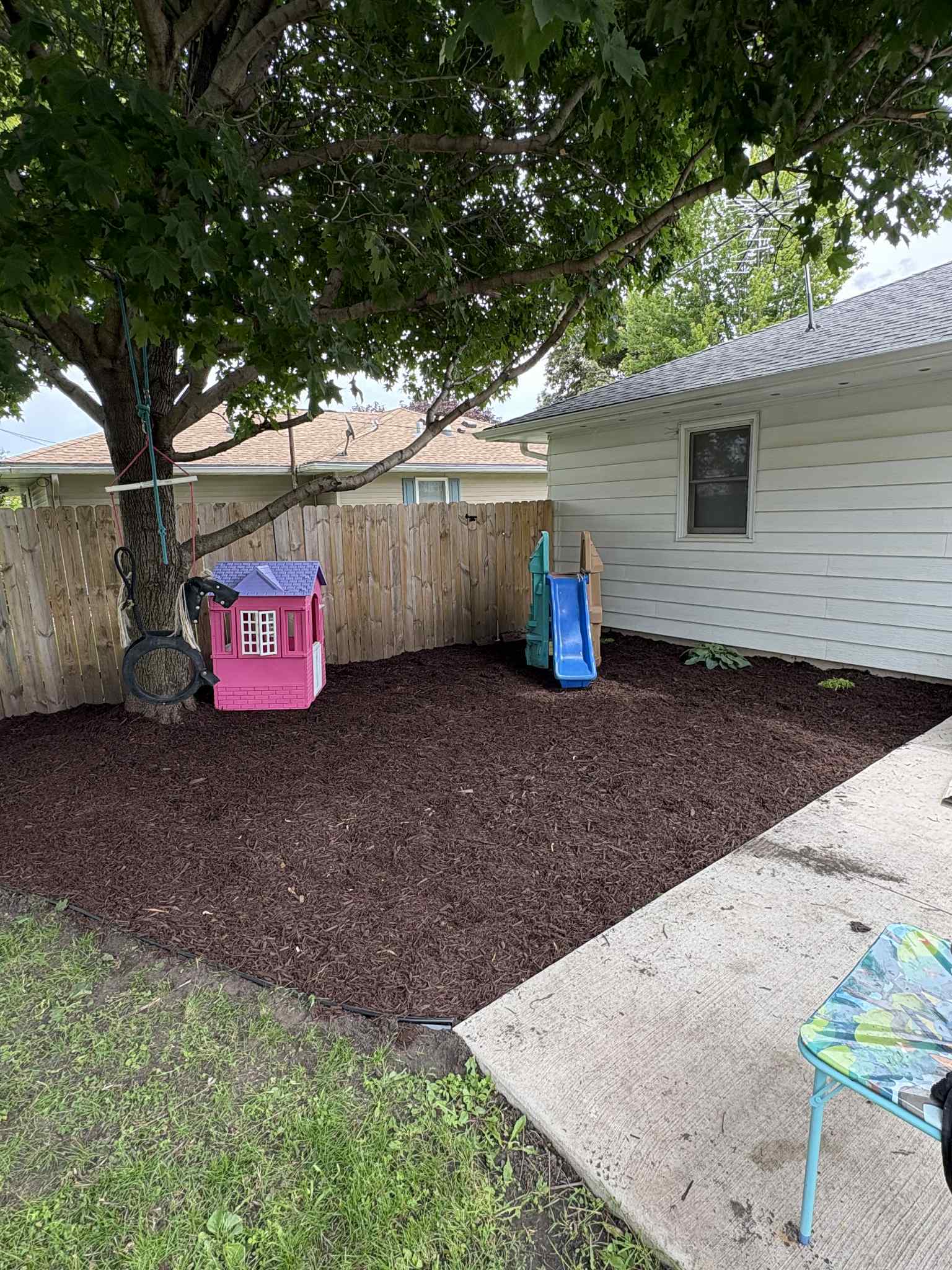 Bare lot before landscaping